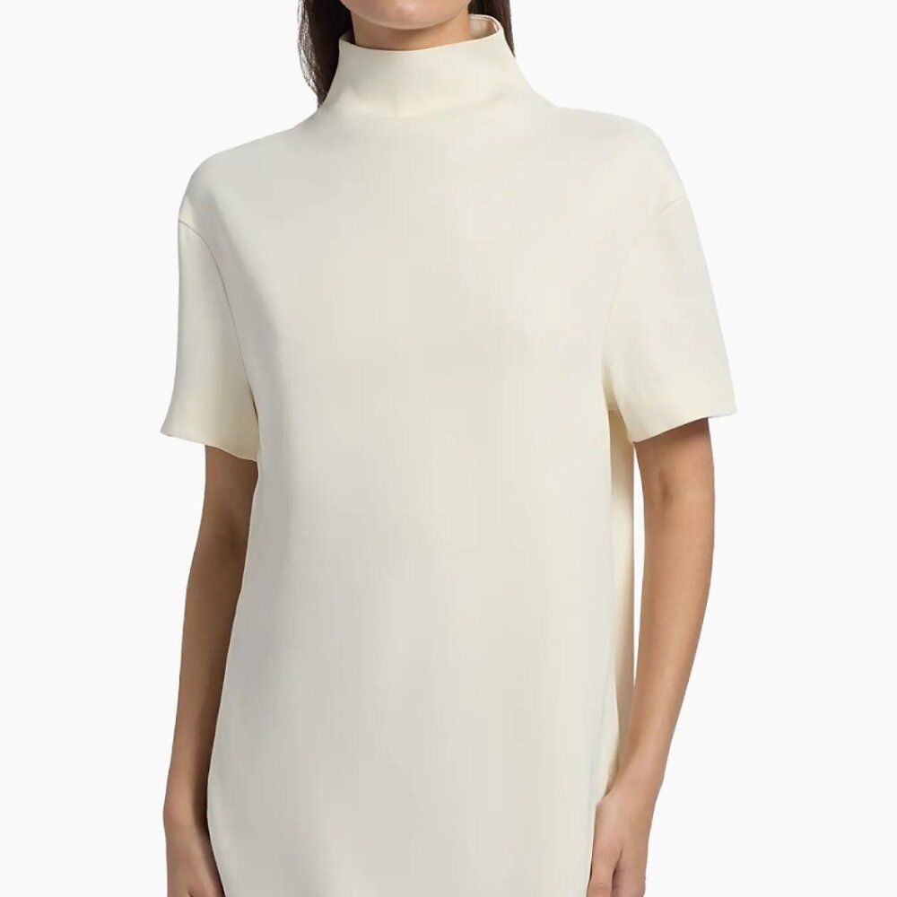 Loulou de Saison Elton Relaxed Mock Turtleneck Minidress - Picture 2 of 7